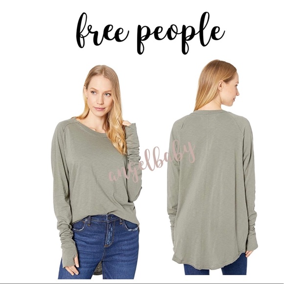 Free people Arden tee in Washed Army! - Picture 11 of 16